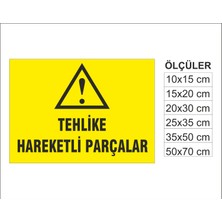 Tehlike Hareketli Parçalar, Isg Uyarı ve  Ikaz Levhası 3mm Dekota