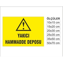 Yakıcı Hammedde Deposu, Isg Uyarı ve  Ikaz Levhası 3mm Dekota