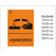 Aşındırıcı, Isg Uyarı ve  Ikaz Levhası 3mm Dekota
