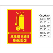 Arabalı Yangın Söndürücü, Isg Uyarı ve  Ikaz Levhası 3mm Dekota