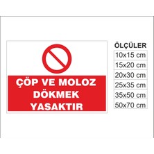 Çöp ve Moloz Dökmek Yasaktır, Isg Uyarı ve  Ikaz Levhası 3mm Dekota