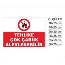 Çok Çabuk Alevlenebilir, Isg Uyarı ve  Ikaz Levhası 3mm Dekota