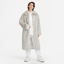 Nike Sportswear Printed Kadın Gri Peluş Ceket DQ6838-012