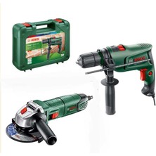 Bosch 600W Darbeli Matkap ve 700W Avuç Içi Taşlama Seti, Güçlü ve Çok Işlevli