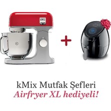 Allians Kmix 750RD 1000W Kırmızı Mutfak Şefi ve Airfryer Xl Hediye Seti