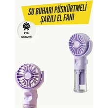 Mini Masaüstü ve El Tipi Buğu Fanı – Su Depolu, Şarj Edilebilir, Nemlendirici Özellikli