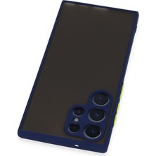 MK Beykoz Newface Samsung Galaxy S22 Ultra Kılıf Montreal Silikon Kapak - Lacivert