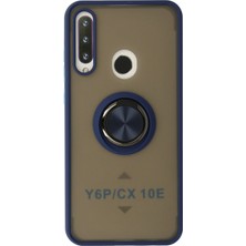 MK Beykoz Newface Huawei Y6P Kılıf Montreal Yüzüklü Silikon Kapak - Lacivert