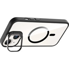 MK Beykoz Joko Apple Iphone 13 Remim Lensli Magsafe Standlı Kapak - Siyah