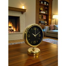Twin Store Midnight Gold 25 x 20 cm Metal Masa Saati