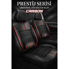 Trobus Tofaş Fiat Albea 2002–2012 Uyumlu Prestij Serisi Siyah-Kırmızı Oto Koltuk Kılıfı Tam Set (5 Koltuk) | Airbag Uyumlu, 3 Katmanlı, Kolçak & 2+1 Uyumlu