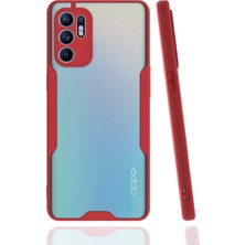 Buğz Oppo Reno 6 Kılıf Platin Silikon - Kırmızı