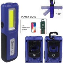 Buğz Arm ESEN109 Şarjlı LED Fener Mıknatıslı Lamba Powerbank 420 Lumen