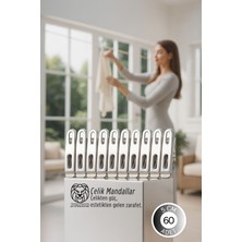 Transformacion Premium Çelik Mandal Seti - 60'lı Elite Seri, Endüstriyel Mukavemetli Çamaşır Mandalı 722780