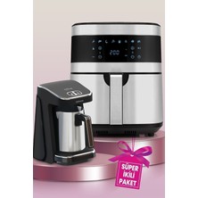 Allians 7l Ikili Set Sıcak Hava Fritözü ve Türk Kahve Makinesi