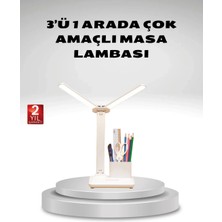 Argesco Mühendislik Kısılabilir LED Masa Lambası – Kalemlik ve Telefon Standlı, Göz Yormayan Işık