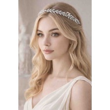 Reborn Design Tanrıça Model Roma Defne Yaprağı Figürlü Gümüş Renk Metal Taç