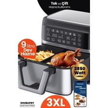 Allians Yüksek Güçlü 3xl Airfryer, Dokunmatik Kontrol, Yağsız Sıcak Hava Fritözü