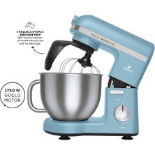 Allians Çift Kollu Stand Mikser, Güçlü ve Şık Mavi Mist Renk, Profesyonel Kullanım