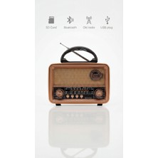Yusuf Türkmen Nostaljik Radyo Gramafon Plak Görünümlü Usb-Sd-Bluetooth-Radyo-Aux