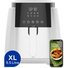 Allians Beyaz Xl Dijital Hızlı Fritöz, Sağlıklı Yağsız Pişirme, Haf-02