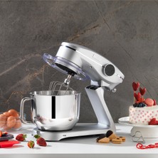 Allians 6l Dijital Döküm Stand Mikser, Güçlü ve Şık Gümüş Tasarım