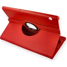 Buğz Huawei Mediapad T5 10 Kılıf 360 Tablet Deri Kılıf - Kırmızı