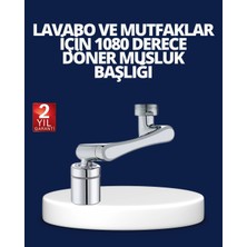 Eco Lounge Esnek 1080° Musluk Başlığı 3 Eklemli Hareketli Su Modlu Lavabo Aparatı