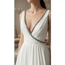 Pırıltı Shop Ütü ile Yapıştırılan Siyah Şeritli Aplik