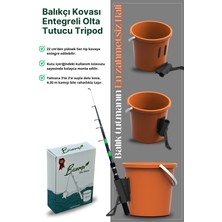 Bicampi Balıkçı Kovası Entegreli Olta, Kamış Tutucu Tripod