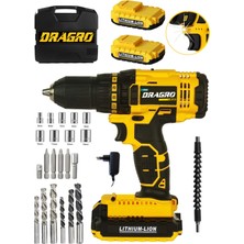 PremiumPort Darbeli Metal Şanzumanlı Çift Akülü Vidalama, 58V 5AH Batarya