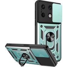 Buğz Xiaomi Redmi Note 13 4g Kılıf Pars Lens Yüzüklü Silikon - Yeşil