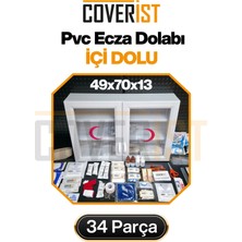 Coverist Pvc Iki Kapaklı Iş Yeri Ecza Dolabı - Içi Dolu Ilk Yardım Setli
