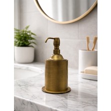 Hızır Antik Pirinç Sıvı Sabunluk, Ağır Pirinç Gövde, Lüks & Modern Banyo Aksesuarı