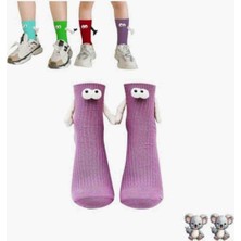 Leovia Mor Mıknatıslı Sevgili Arkadaşlık Çorabı