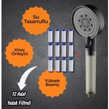 Truva 12 Adet Yedek Filtreli Su Tasarruflu Yüksek Basınçlı Duş Başlığı