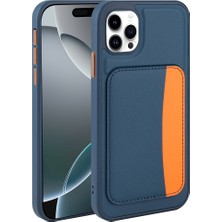 Akare iPhone 11 Kılıf Kartlıklı Zore X-Kart Silikon Kapak - Lacivert