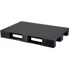 PremiumPort 80X120X15 cm Siyah Plastik Palet, Hafif ve Dayanıklı Depolama Çözümü