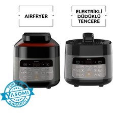 Allians Y85 Multi Cooker 2'li Set: Airfryer ve Düdüklü Tencere Kombinasyonu