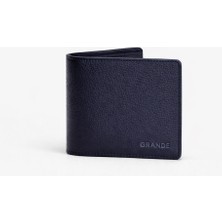 Louisiana Polo Grande Hakiki Deri Erkek Cüzdan Lacivert 1504