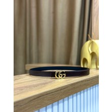 Erdesign Kadın Acı Kahverengi Gold Detaylı Kemer