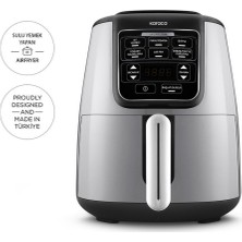 Allians 2'si Bir Arada Konuşan Airfryer, Gri Renk, Hızlı ve Sağlıklı Pişirme
