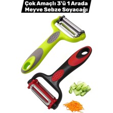 Manosta Çok Fonksiyonlu Sebze Doğrayıcı – Spiral Rende & Julienne Soyacak - 3ü 1 Arada Paslanmaz Çelik