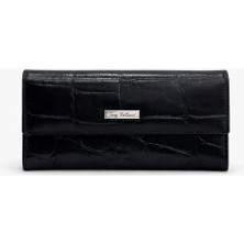 Louisiana Polo Tony Bellucci Kadın Cüzdan Siyah Kroko T119