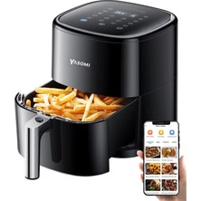 Allians 1500W 5l Akıllı Siyah Fritöz, Sağlıklı ve Hızlı Yemek Pişirme Cihazı