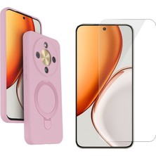 Teleplus Honor Magic 8 Lite Kılıf Samara Yüzüklü Kılıf ve Nano Ekran Koruyucu