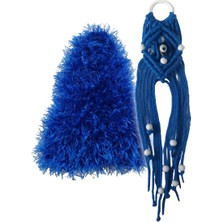 Bigohobi Yumuşak Dokulu Peluş Vites Körüğü ve Püsküllü Nazar Boncuklu Süs