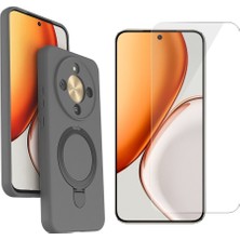 Teleplus Honor Magic 8 Lite Kılıf Samara Yüzüklü Kılıf ve Nano Ekran Koruyucu