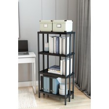 Dekozum Scaffale 4 Banyo Rafı, Plastik Kitaplık, 4 Raflı Organizer, Banyo Rafı, Bahçe Balkon Organizeri