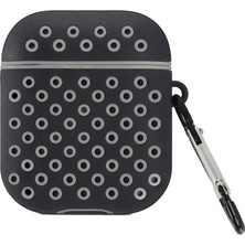 Buğz Airpods 2 (2.nesil) Spor Delikli Kılıf - Siyah-Gri